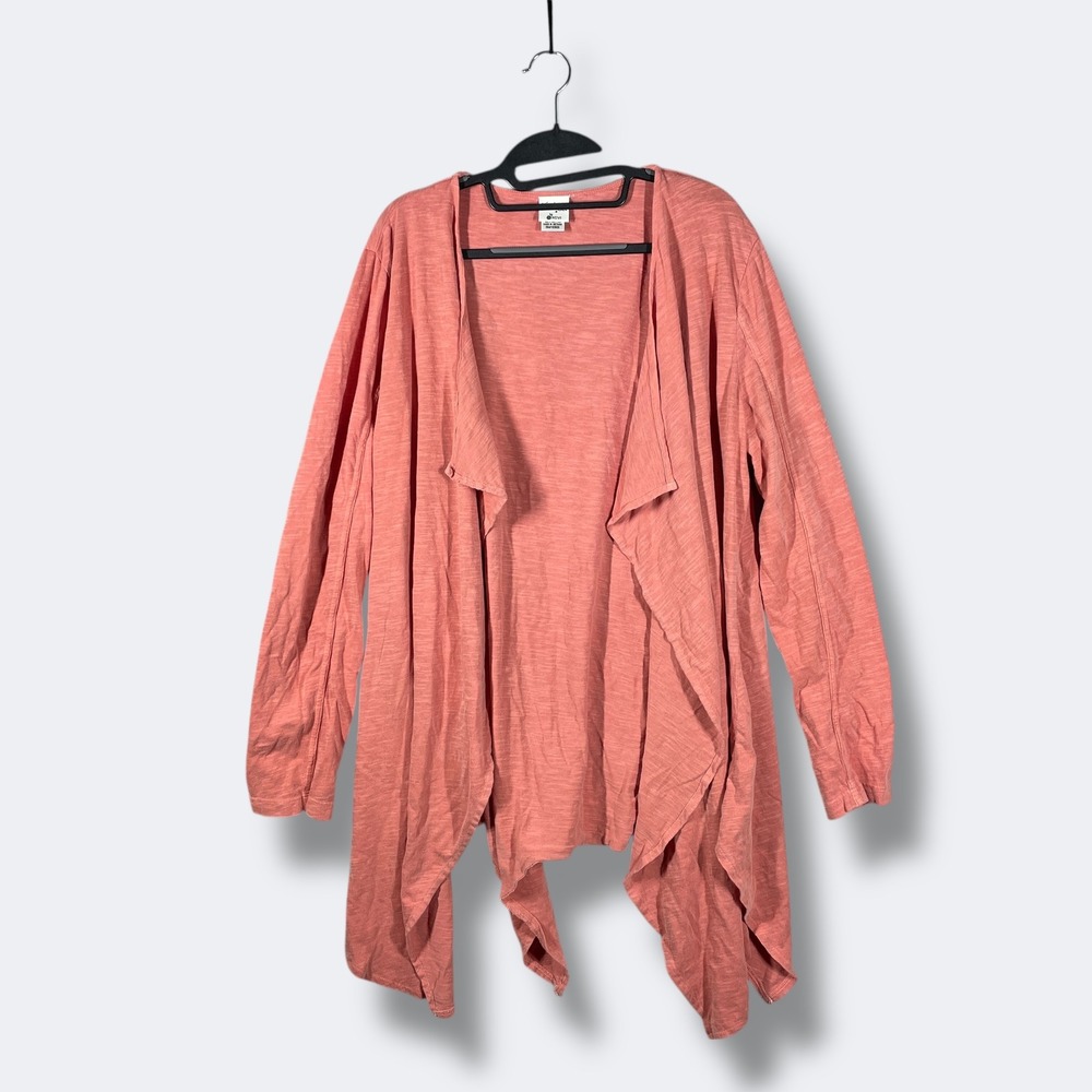 Mind Set by XCVI Coral Duster Cardigan‎ Sweater Womens XL Minimalist Waterfall